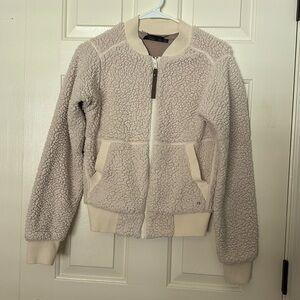 Prana Reversible Zip Up Jacket - Cream/Natural Textured / Taupe